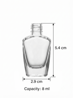 Load image into Gallery viewer, [ZMS83] Transparent Glass Rectangle Bottle With Gold Spray &amp; Golden Cap - 8ml
