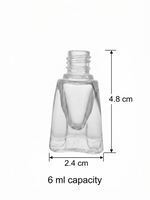 Load image into Gallery viewer, [ZMS78] Transparent Glass  Eiffel  Bottle With Gold Mist Spray &amp; Golden Cap 6 to 8ml
