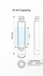 Load image into Gallery viewer, [ZMS43] Clear Slim Transparent Glass Perfume Bottle With Silver Screw Cap - 10ml
