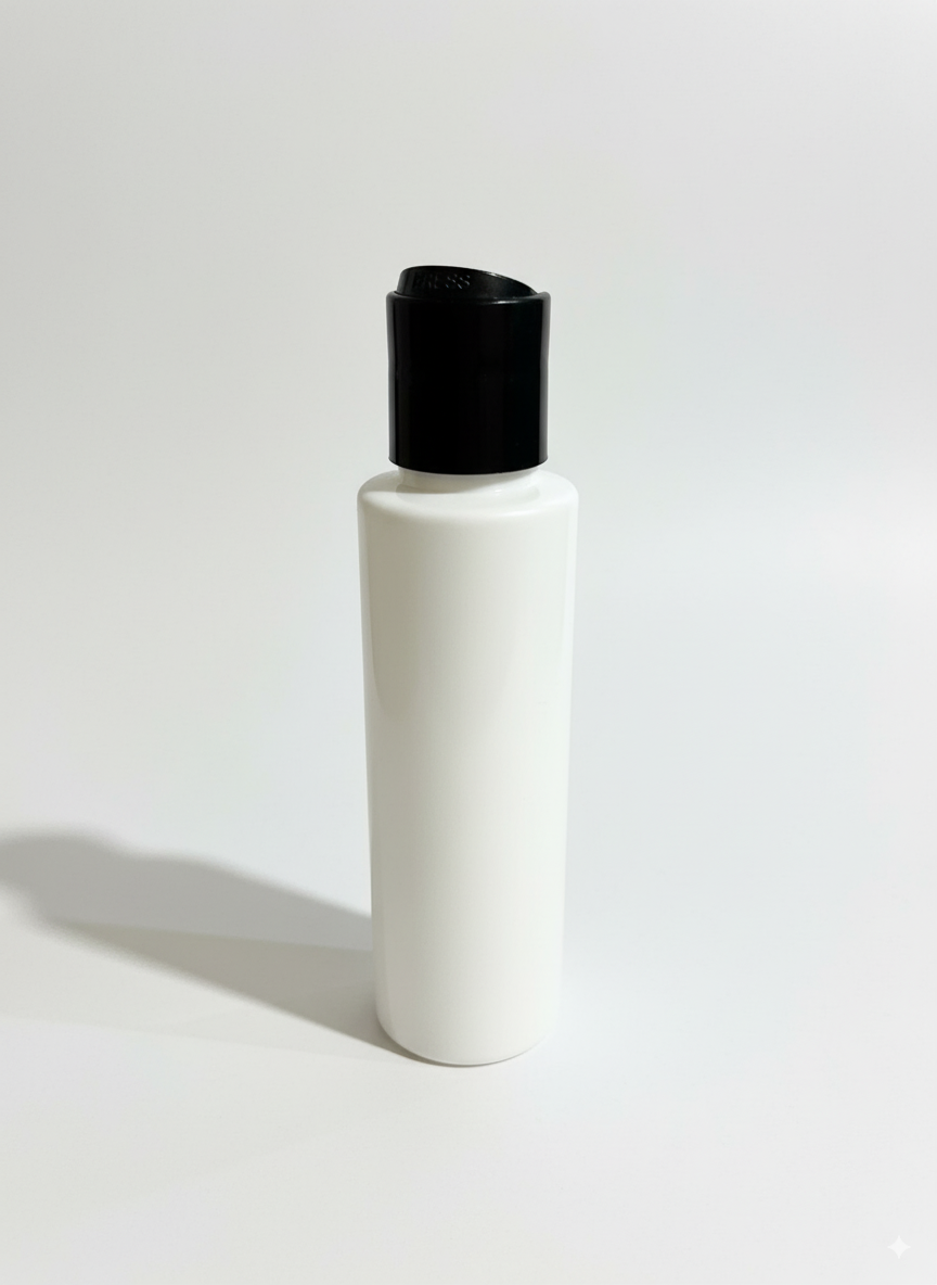 [ZMW120] White JLI Bottle With Black Disktop Cap