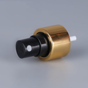 [ZMPC13] Gold Plated Black Color Mist Spray Pump with Transparent cap- 20mm & 24mm Neck