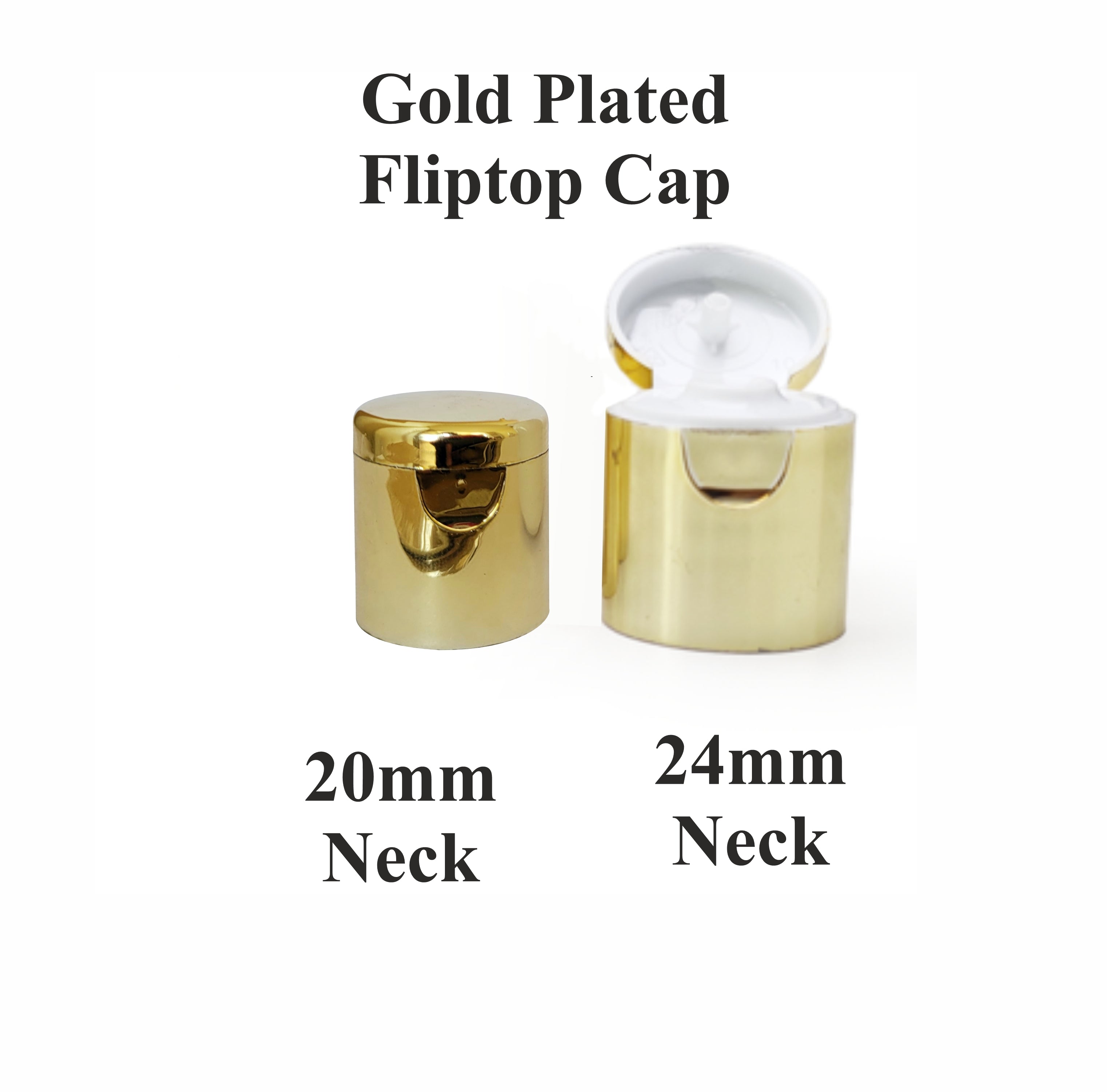 [ZMPC06] Gold Plated Flip top Cap _ 20mm & 24mm Neck