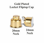 Load image into Gallery viewer, [ZMPC03] Gold Plated Locket Fliptop Cap_ 20mm &amp; 24mm Neck
