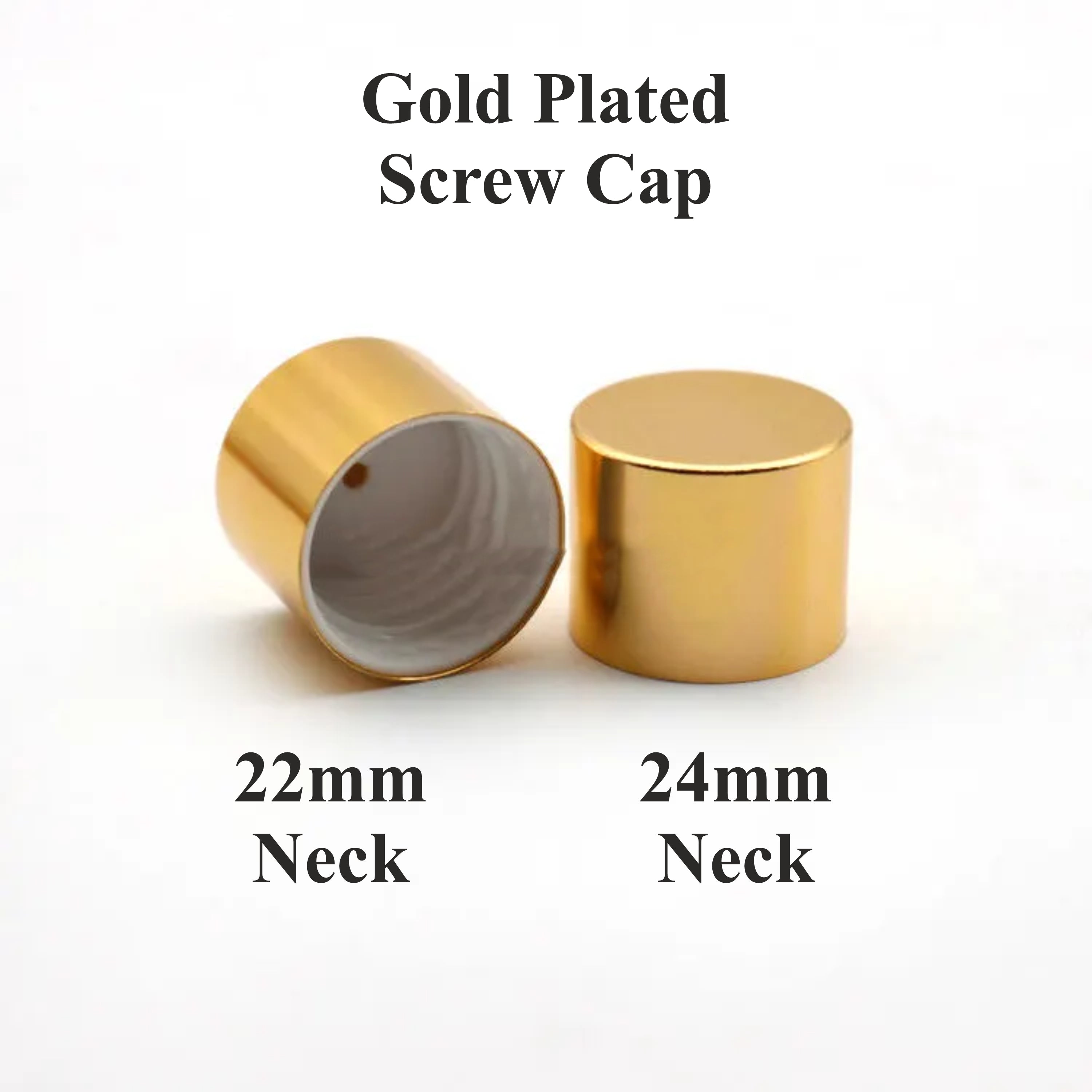 [ZMPC18] Beautiful Gold Plated Screw Cap - 20mm & 24mm Neck