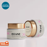Load image into Gallery viewer, Editable Cosmetic Jar Label Template,Cosmetics Label, Printable, Circular Jar Label, Skin Care label CANVA, Tub Label ,Canva Editable Labels

