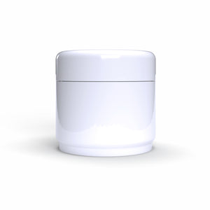 BEAUTIFUL WHITE COLOR PET JAR WITH WHITE  LID 25-30gm [ZMJ33]