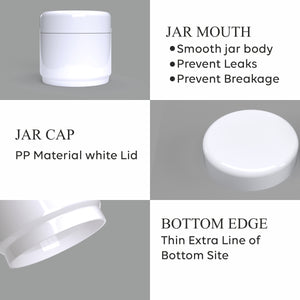 BEAUTIFUL WHITE COLOR PET JAR WITH WHITE  LID 25-30gm [ZMJ33]