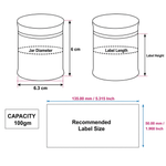Load image into Gallery viewer, [ZMJ10] Milky White Polo Jar with Silver Streak White Cap- 50gm &amp; 100gm
