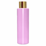 Load image into Gallery viewer, |ZMP02| LIGHT PINK ROUND SHAPE FLAT SHOULDER PET BOTTLE WITH GOLD PLATED SCREW CAP Available Size: 100ml &amp; 200ml
