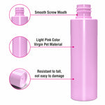 Load image into Gallery viewer, |ZMP03| LIGHT PINK ROUND SHAPE FLAT SHOULDER PET BOTTLE WITH GOLD PLATED FLIPTOP DISKTOP CAP Available Size: 200ml
