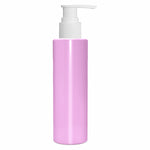 Load image into Gallery viewer, |ZMP06| LIGHT PINK ROUND SHAPE FLAT SHOULDER PET BOTTLE WITH WHITE COLOR DISPENSER PUMP Available Size: 200ml

