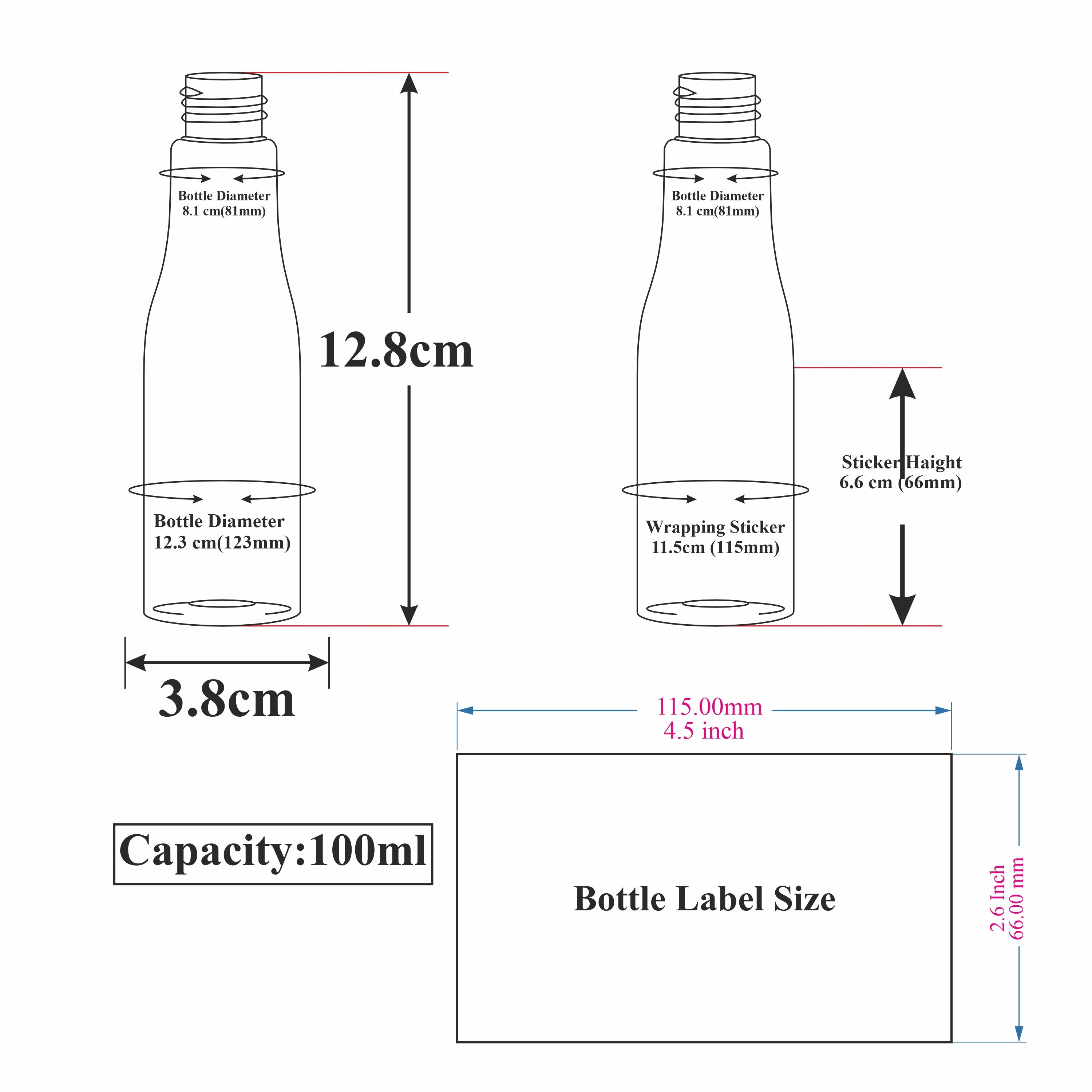 |ZMP08| LIGHT PINK ASTA PET BOTTLE WITH GHOLD PLATED SCREW CAP Available Size: 100ml