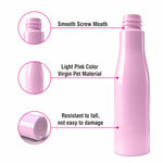 Load image into Gallery viewer, |ZMP09| LIGHT PINK ASTA PET BOTTLE WITH WHITE COLOR AS LOTION PUMP &amp; TRANSPARENT CAP WITH SILVER STREAK Available Size: 100ml
