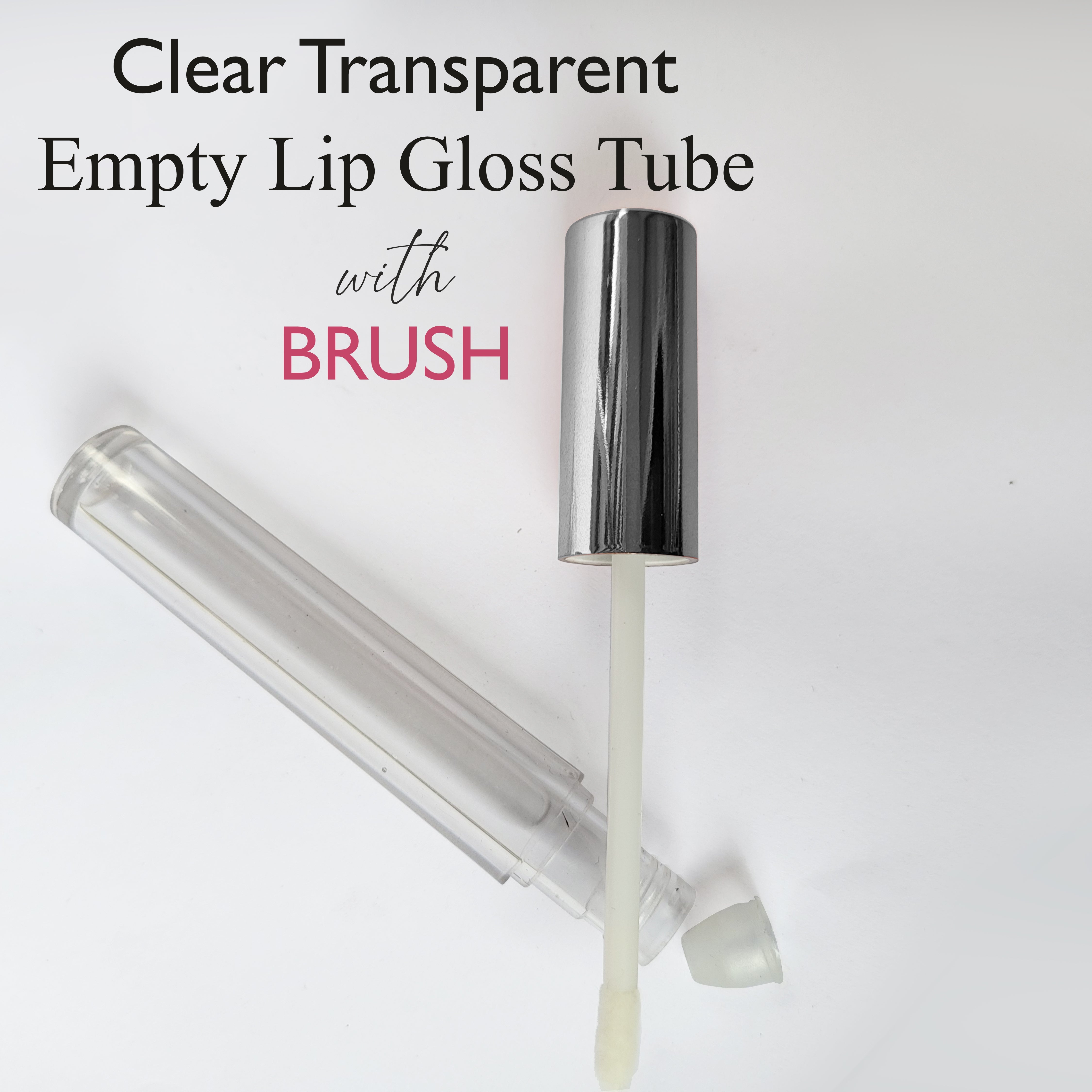 Lip Gloss/ Lip Stick Tube with Silver Plated Cap- 5ml [ZMG85]