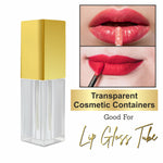 Load image into Gallery viewer, Lip Gloss/ Lip Stick Tube Square Shaped Bottle with Gold Plated Square Cap- 5ml [ZMG79]
