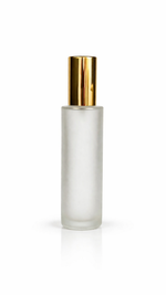 Load image into Gallery viewer, [ZMG189] Frosted Flat Glass Bottle With Full Gold Lotion Pump &amp; Gold Overcap - 30ml &amp; 100ml
