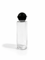 Load image into Gallery viewer, [ZMT131] Transparent Sleek Bottle With Black Dome Fliptop Cap - 30ml,50ml,100ml &amp; 200ml
