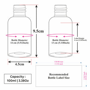 Transparent Black Color Pet Bottle With Black Applicator Cap 100ml [ZMT103]