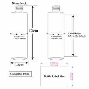 [ZMT115] Transparent Pink Color Pet Bottle With Gold Plated Fliptop Cap 100ml