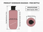 Load image into Gallery viewer, [ZMWH32] Pink Cupbase Bottle With Black Beak Cap - 50ml , 100ml &amp; 250ml
