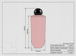Load image into Gallery viewer, [ZMWH39] Pink Cupbase Bottle With Black Dome Cap - 250ml
