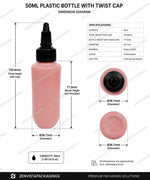 Load image into Gallery viewer, [ZMWH28]  Pink Cupbase Bottle With Black Twist top  Cap - 50ml , 100ml &amp; 250ml
