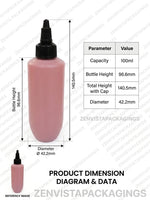 Load image into Gallery viewer, [ZMWH28]  Pink Cupbase Bottle With Black Twist top  Cap - 50ml , 100ml &amp; 250ml
