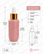 Load image into Gallery viewer, [ZMWH50] Pink Cupbase Bottle With Gold White Droper  - 50ml &amp; 100ml
