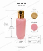 Load image into Gallery viewer, [ZMWH25] Pink Cupbase Bottle With Golden Fliptop Cap - 50ml , 100ml , 250ml
