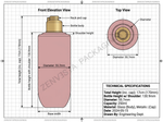 Load image into Gallery viewer, [ZMWH41] Pink Cupbase Bottle With Golden Locket Cap - 250ml
