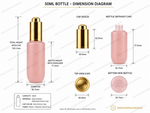 Load image into Gallery viewer, [ZMWH34] Pink Cupbase Bottle With Golden Push Button Droper  - 50ml &amp; 100ml
