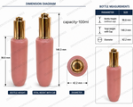 Load image into Gallery viewer, [ZMWH34] Pink Cupbase Bottle With Golden Push Button Droper  - 50ml &amp; 100ml
