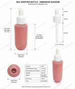 Load image into Gallery viewer, [ZMWH35] Pink Cupbase Bottle With White Droper - 50ml &amp; 100ml

