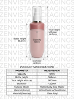 Load image into Gallery viewer, [ZMWH33] Pink Cupbase Bottle With White Lotion Pump - 50ml &amp; 100ml
