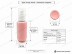 Load image into Gallery viewer, [ZMWH37] Pink Cupbase Bottle With White Novo Lotion Pump - 50ml &amp; 100ml

