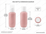 Load image into Gallery viewer, [ZMWH30] Pink Cupbase Bottle With White  Applicator Cap - 50ml , 100ml &amp; 250ml
