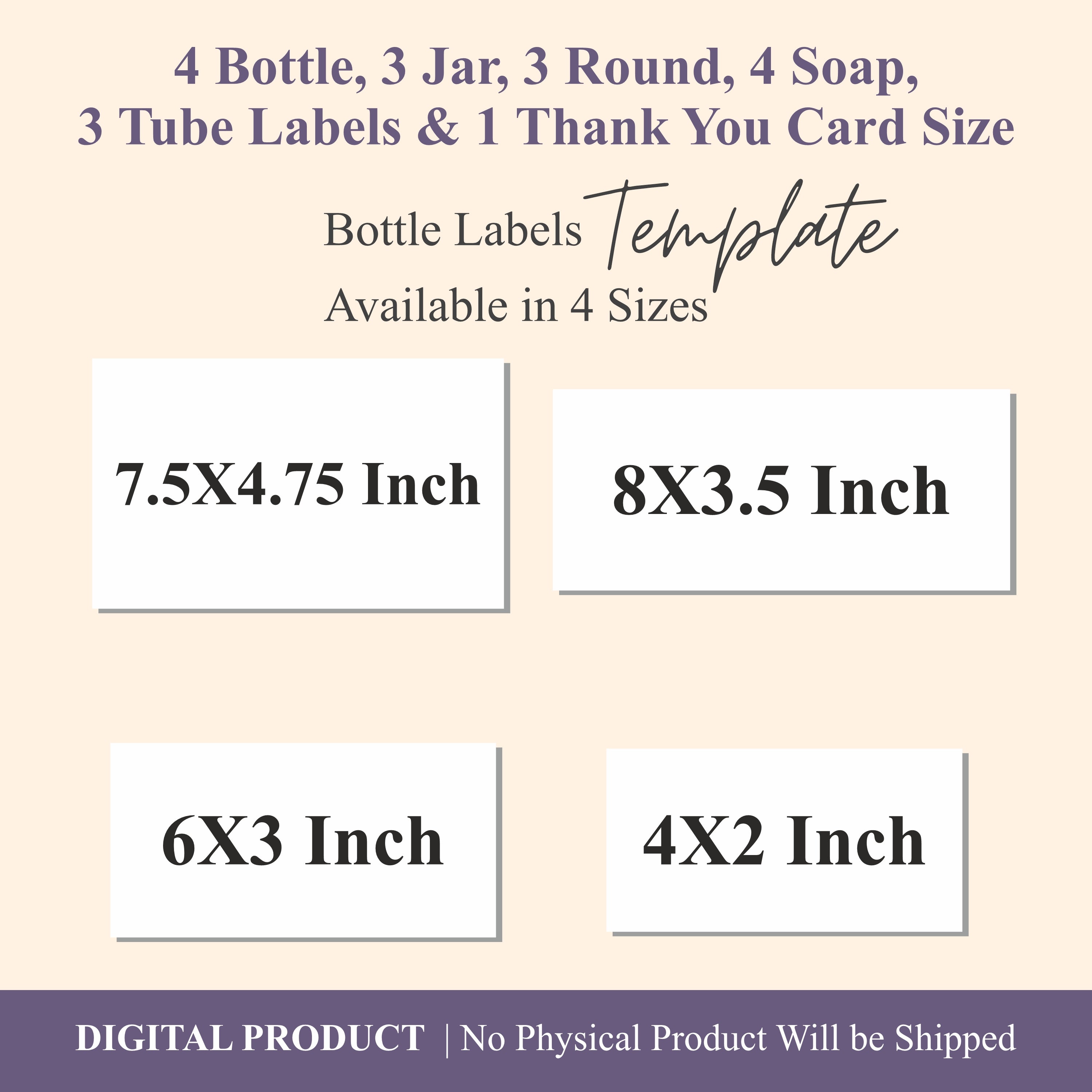 Product Label | Template Editable | Cosmetic Label Template | Skin Care Label | Shampoo Bottle Label | Body-care Label | Editable Label Canva | Soap Label | Thank You Card