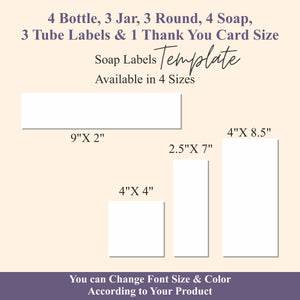 Product Label | Template Editable | Cosmetic Label Template | Skin Care Label | Shampoo Bottle Label | Body-care Label | Editable Label Canva | Soap Label | Thank You Card