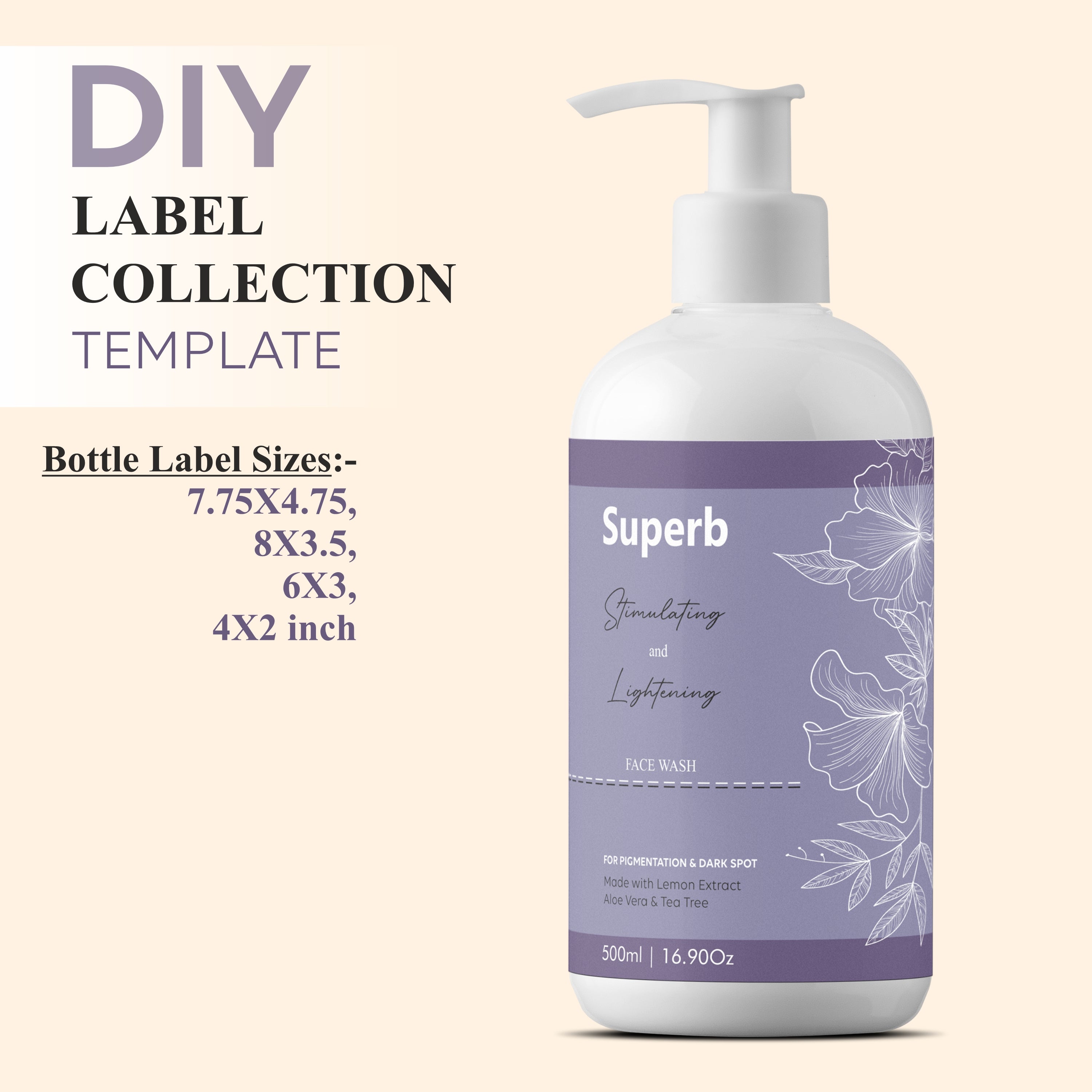 Product Label | Template Editable | Cosmetic Label Template | Skin Car ...