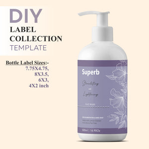 Product Label | Template Editable | Cosmetic Label Template | Skin Care Label | Shampoo Bottle Label | Body-care Label | Editable Label Canva | Soap Label | Thank You Card