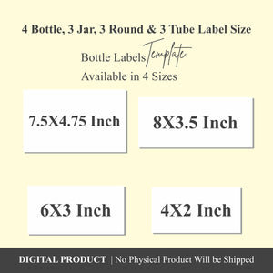 Customized Body Product Labels, DIY Cosmetic Label Editable Cosmetic Labels, Candle Label, Cosmetic Label Printable, Custom Skin Care Labels