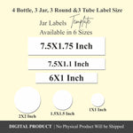 Load image into Gallery viewer, Customized Body Product Labels, DIY Cosmetic Label Editable Cosmetic Labels, Candle Label, Cosmetic Label Printable, Custom Skin Care Labels
