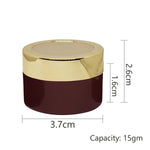 Load image into Gallery viewer, Premium Amber Color Shan Jar With Golden Lid | Capacity - 08gm, 15gm, 25gm, 30gm, 50gm &amp; 100gm[ZMJ21]
