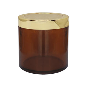 Premium Amber Color Shan Jar With Golden Lid | Capacity - 08gm, 15gm, 25gm, 30gm, 50gm & 100gm[ZMJ21]