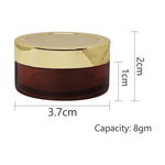 Load image into Gallery viewer, Premium Amber Color Shan Jar With Golden Lid | Capacity - 08gm, 15gm, 25gm, 30gm, 50gm &amp; 100gm[ZMJ21]
