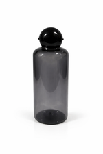 Load image into Gallery viewer, [ZMT130] Transparent Smokey Grey Bottle With Black Dome Fliptop Cap - 100ml , 200ml &amp; 300ml

