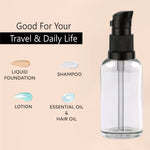Load image into Gallery viewer, [ZMG39] Transparent Glass Bottle With Black Lotion Pump - 15ml, 25ml &amp; 30ml

