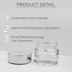 Load image into Gallery viewer, Empty Transparent Clear Glass Jar with Silver Plated Screw Cap- 10gm [ZMJ50]
