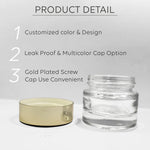 Load image into Gallery viewer, Empty Transparent Clear Glass Jar with Gold Plated Screw Cap- 10gm [ZMJ51]
