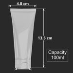 Load image into Gallery viewer, Empty Transparent Plastic Cosmetic Tube with Transparent  Fliptop Cap -100ml || ZMU02
